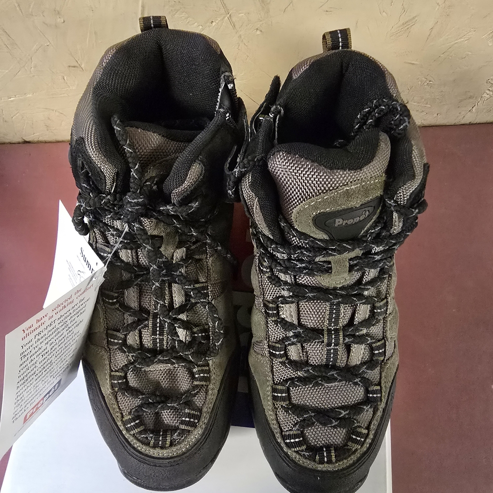 Propet Lace Up Black and Gray Boots for Outdoor Adventures